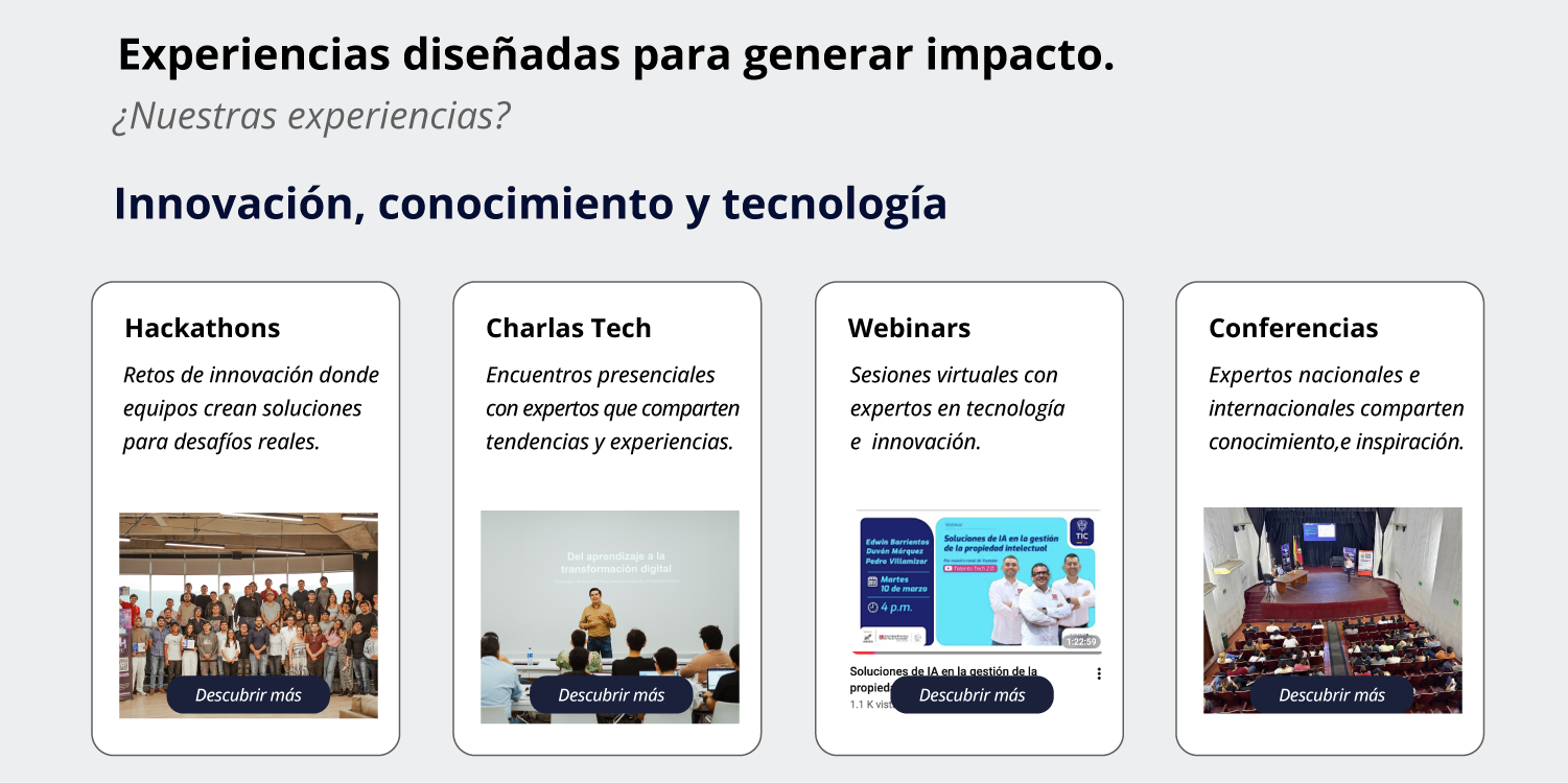 Experiencias diseñadas para generar impacto