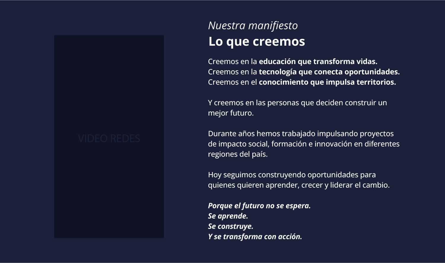 Nuestro manifiesto