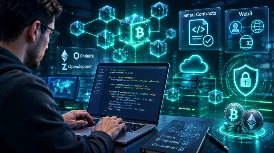 Desarrollo de contratos inteligentes y redes Web3