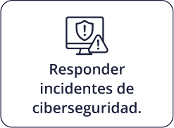 Responder incidentes de ciberseguridad.