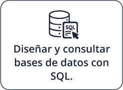 Diseñar y consultar bases de datos con SQL.